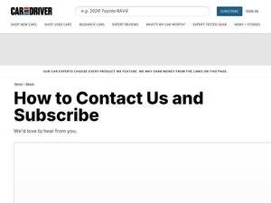Service.caranddriver.com