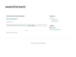 Wearehereami.blogspot.com