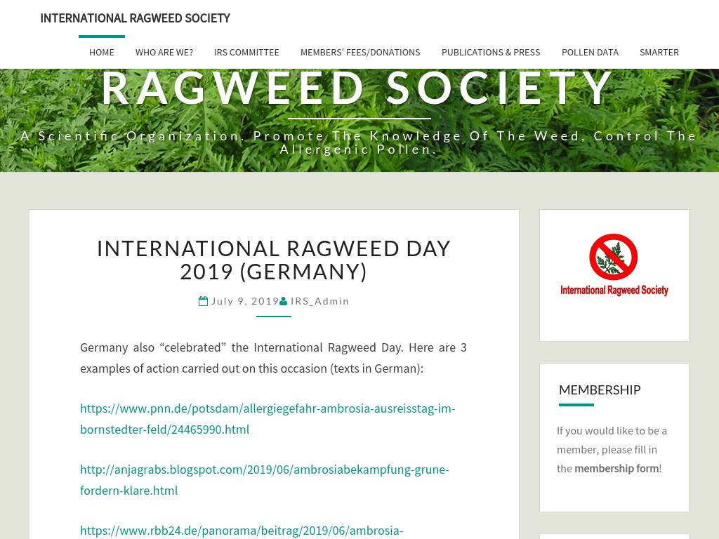 internationalragweedsociety.org