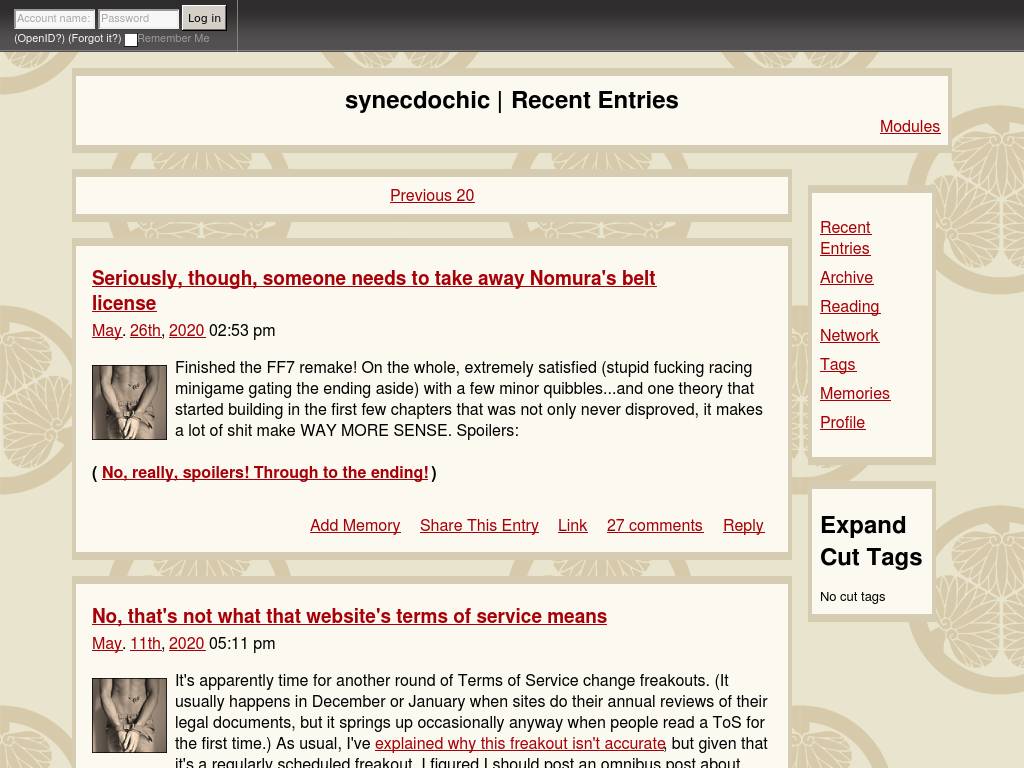 Synecdochic.dreamwidth.org