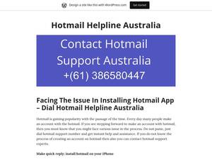 Hotmailsupportaustraliablog.wordpress.com