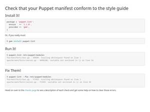 Puppet-lint.com