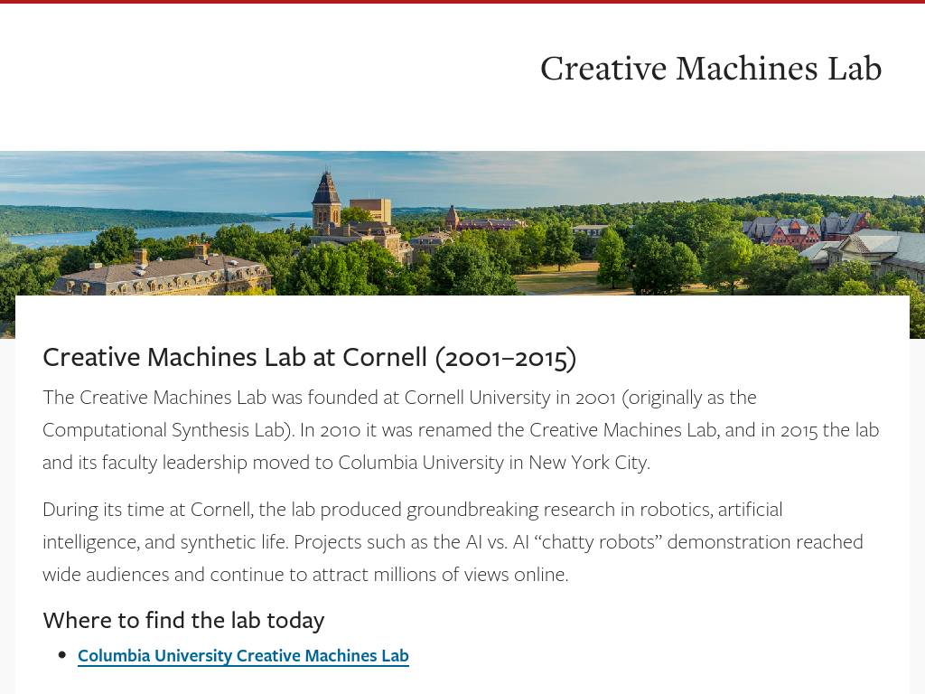 Creativemachines.cornell.edu