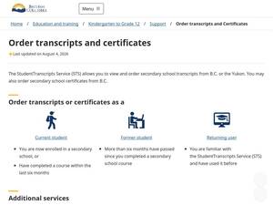 Studenttranscripts.gov.bc.ca