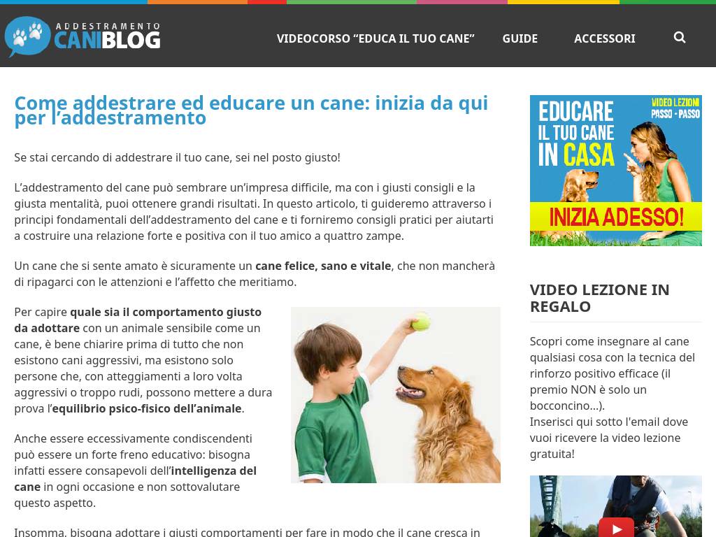 Addestramentocaniblog.it
