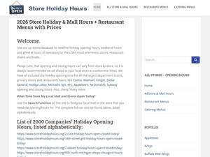 Storeholidayhours.org